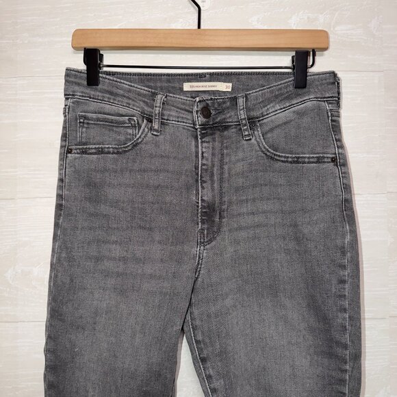 Levi’s 721 High Rise Skinny Jeans Size 30 Gray Stretch Slim Fit Denim Pants - Picture 4 of 7
